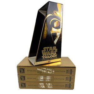 Star Wars Trilogy VHS Special Edition Gold Box Set 1997 Widescreen THX Clean